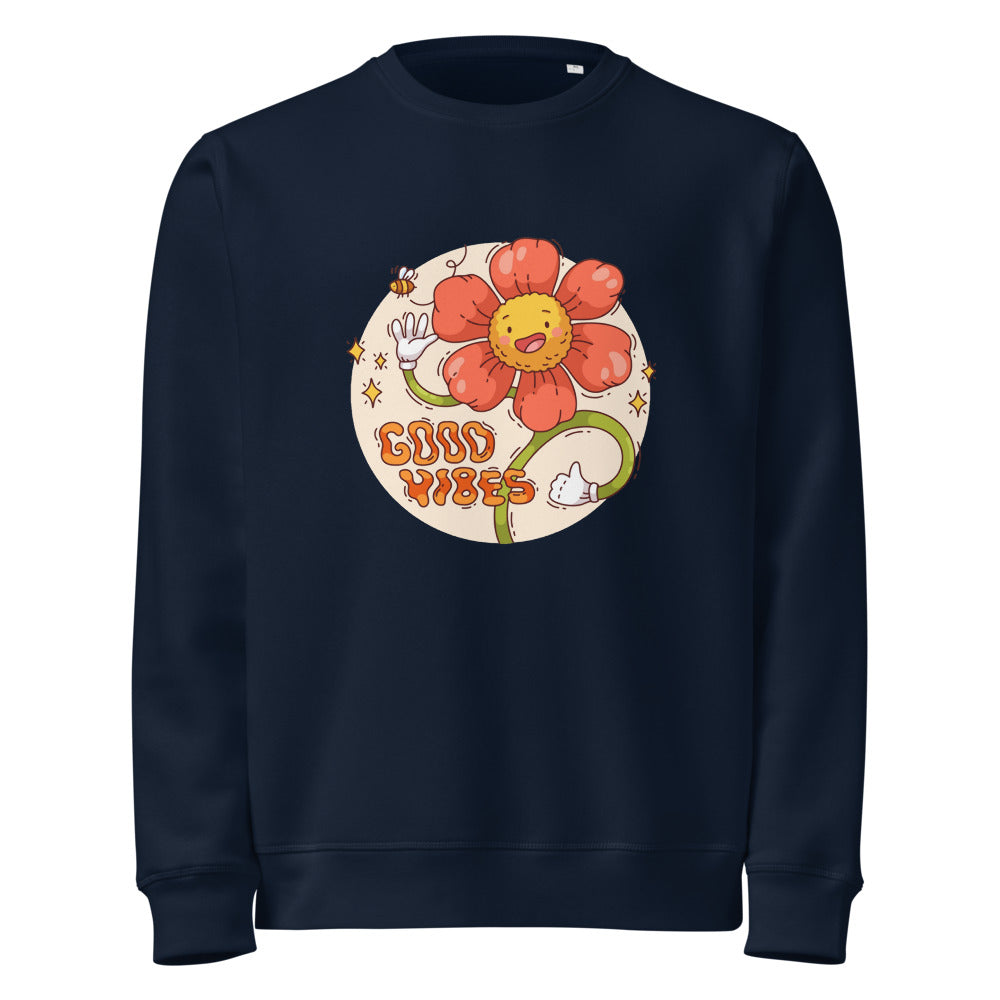 Good vides | Unisex Organic Mid-Weight Roller Sweatshirt | Stanley/Stella SASU010