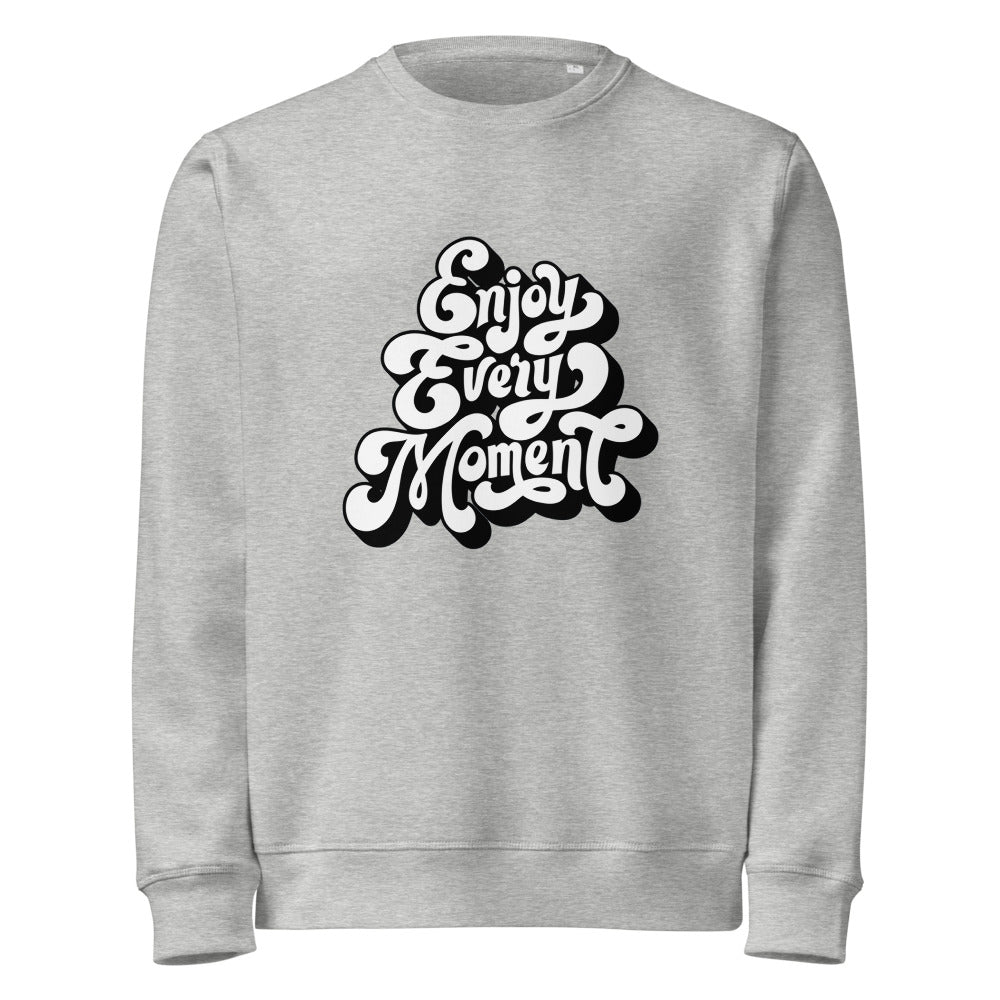 Enjoy every moments white | Unisex Organic Mid-Weight Roller Sweatshirt | Stanley/Stella SASU010