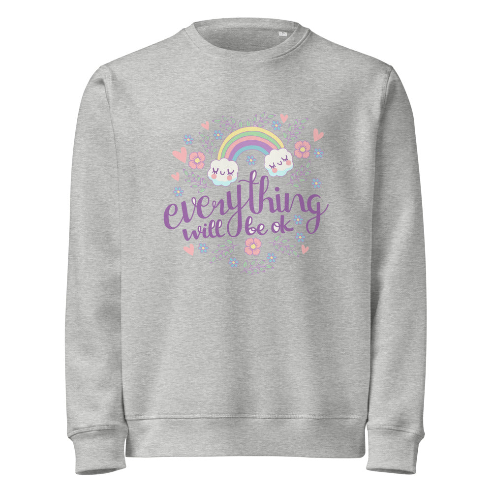 Rainbow - Everything will be ok | Unisex Organic Mid-Weight Roller Sweatshirt | Stanley/Stella SASU010