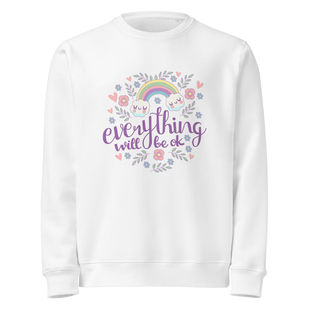 Rainbow - Everything will be ok | Unisex Organic Mid-Weight Roller Sweatshirt | Stanley/Stella SASU010