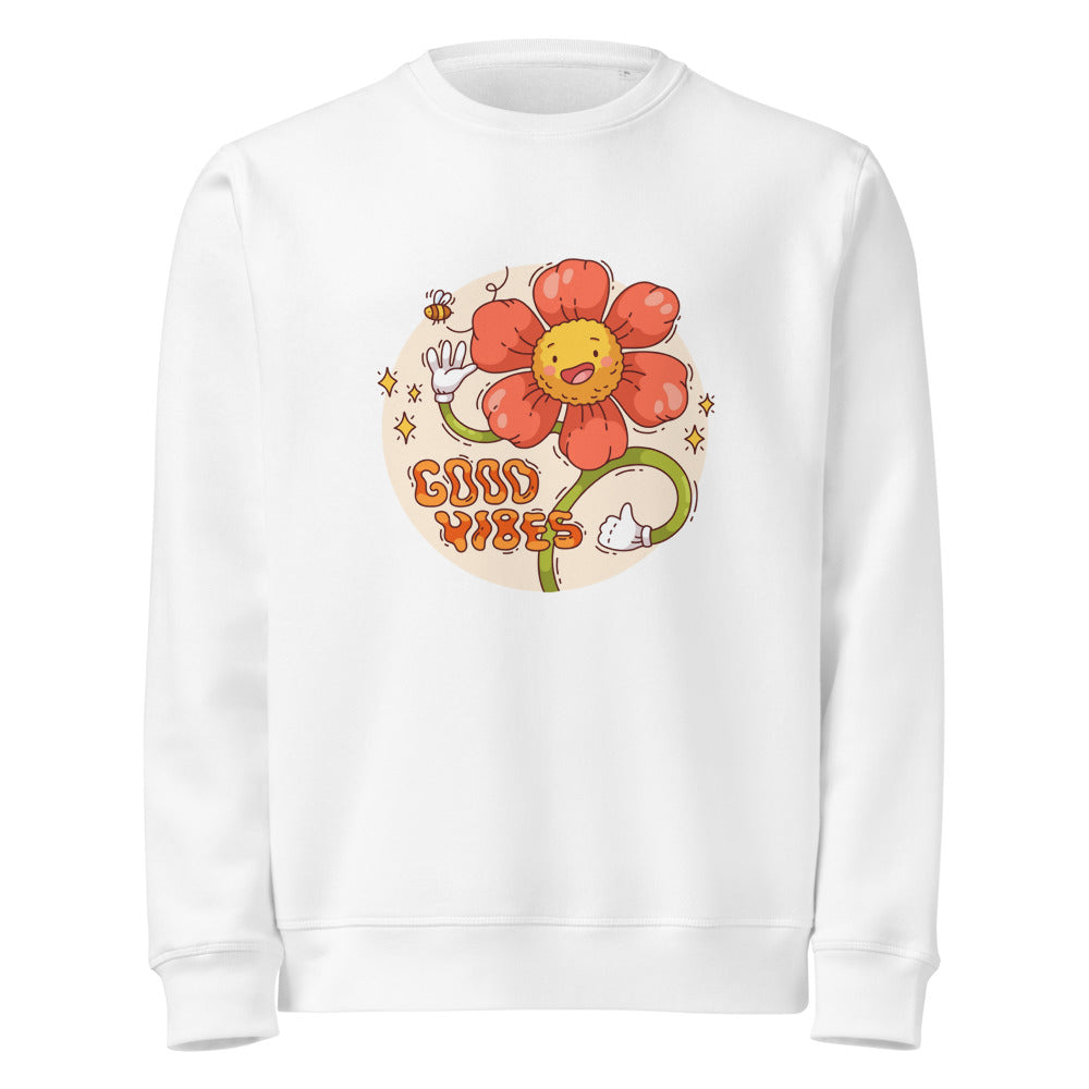 Good vides | Unisex Organic Mid-Weight Roller Sweatshirt | Stanley/Stella SASU010