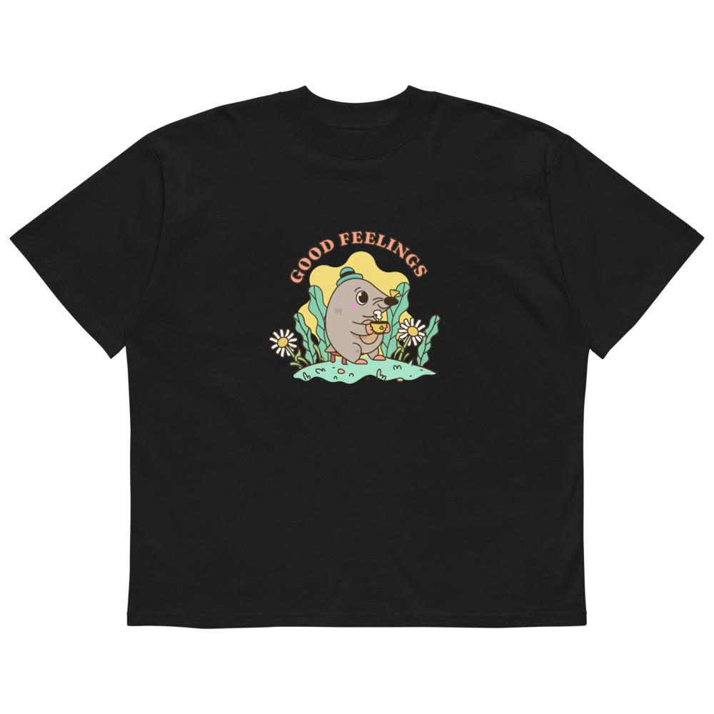 Good feelings | Unisex Organic Oversized High Neck Blaster 2.0 T-Shirt | Stanley/Stella SATU020
