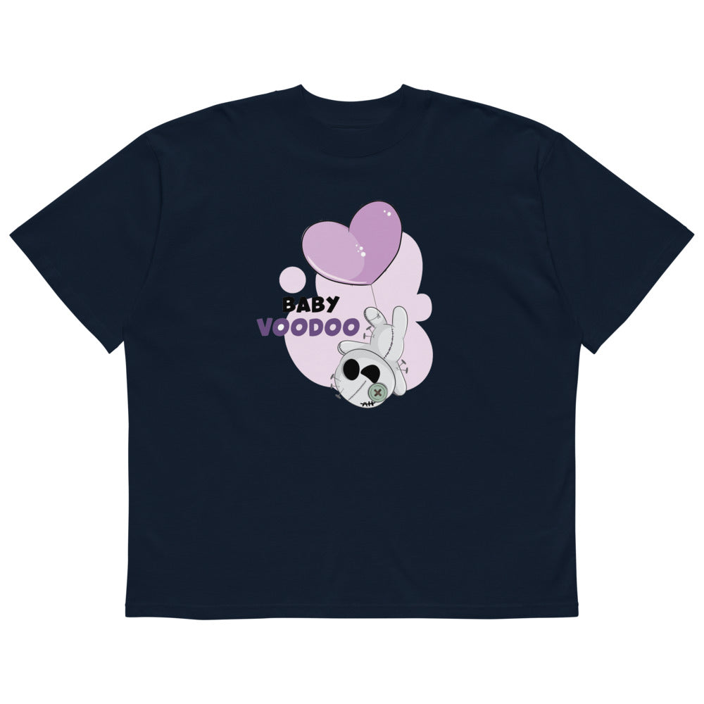 Ted heart - Baby voodoo | Unisex Organic Oversized High Neck Blaster 2.0 T-Shirt | Stanley/Stella SATU020