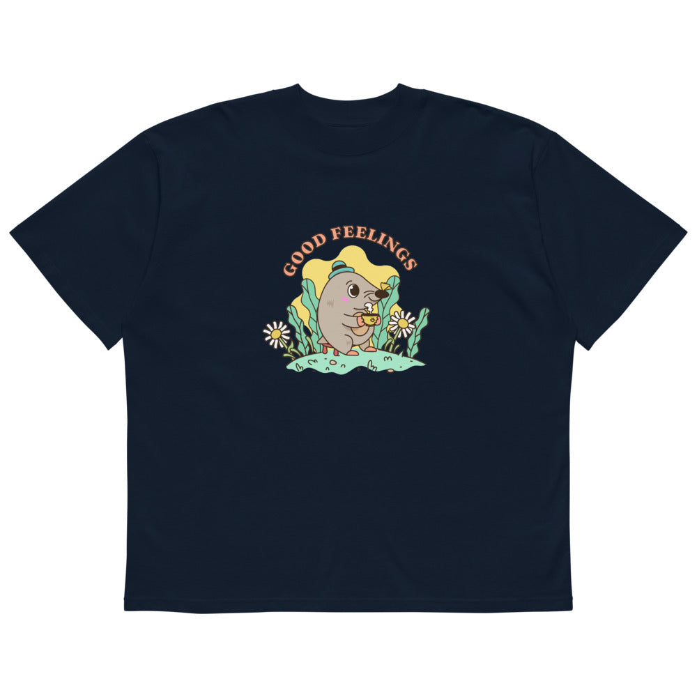 Good feelings | Unisex Organic Oversized High Neck Blaster 2.0 T-Shirt | Stanley/Stella SATU020