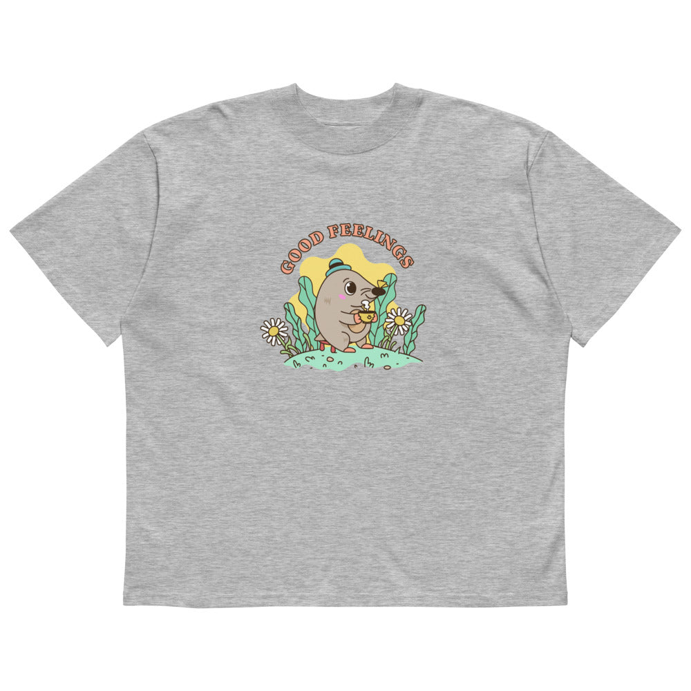 Good feelings | Unisex Organic Oversized High Neck Blaster 2.0 T-Shirt | Stanley/Stella SATU020