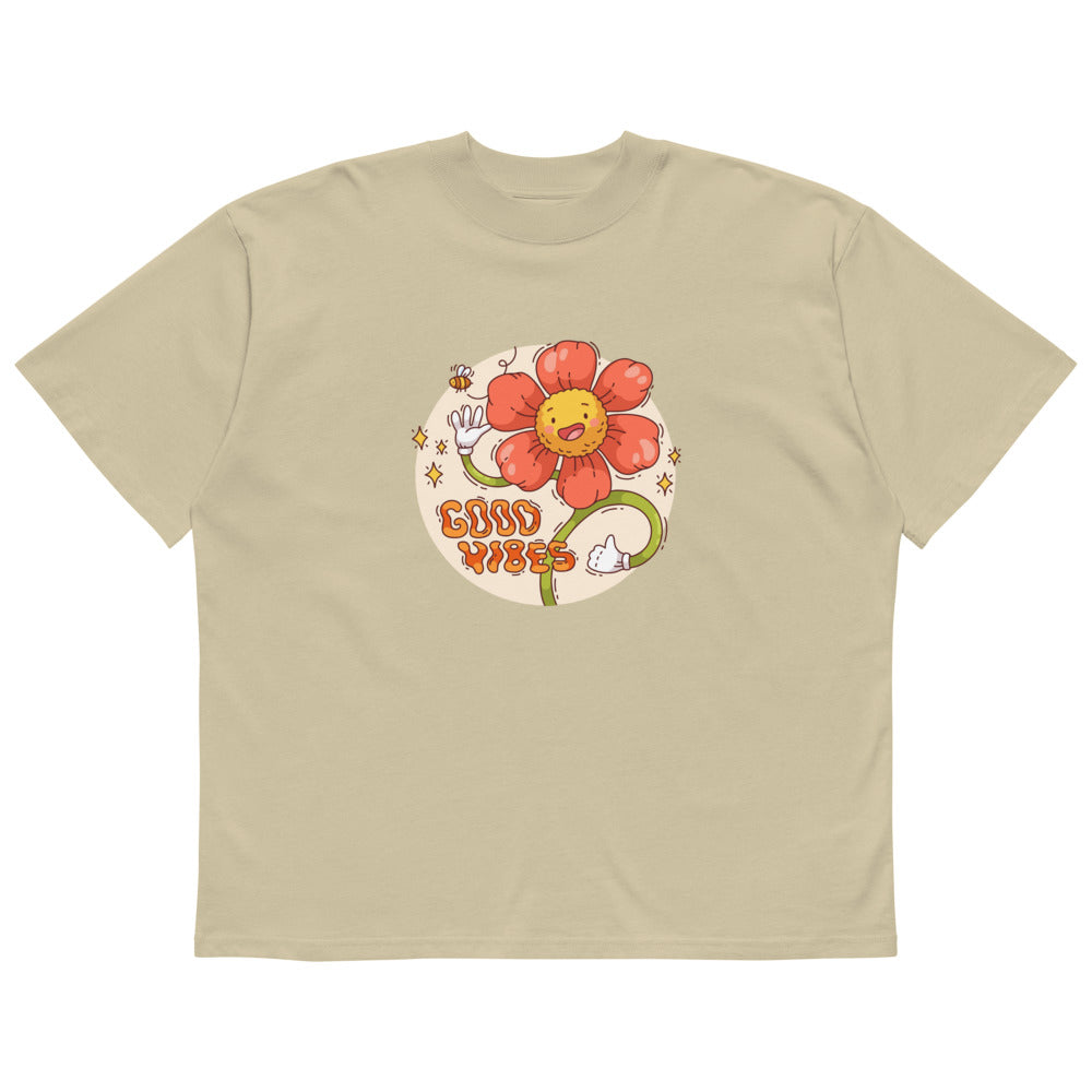 Good vides | Unisex Organic Oversized High Neck Blaster 2.0 T-Shirt | Stanley/Stella SATU020