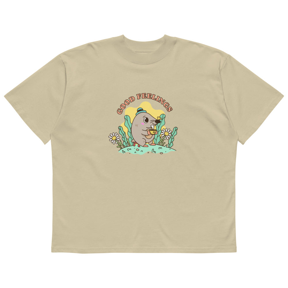 Good feelings | Unisex Organic Oversized High Neck Blaster 2.0 T-Shirt | Stanley/Stella SATU020