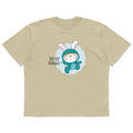 Green rabbit - HIP HIP HOORAAAY | Unisex Organic Oversized High Neck Blaster 2.0 T-Shirt | Stanley/Stella SATU020