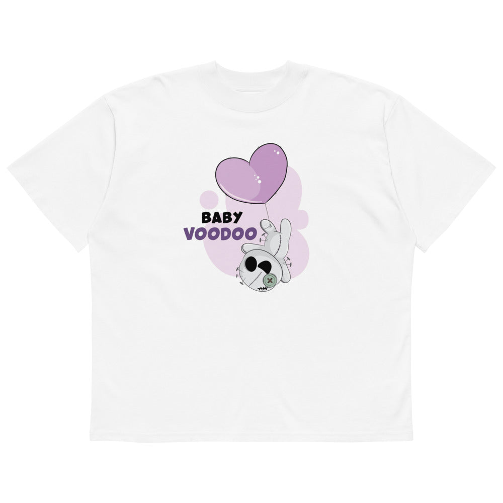 Ted heart - Baby voodoo | Unisex Organic Oversized High Neck Blaster 2.0 T-Shirt | Stanley/Stella SATU020