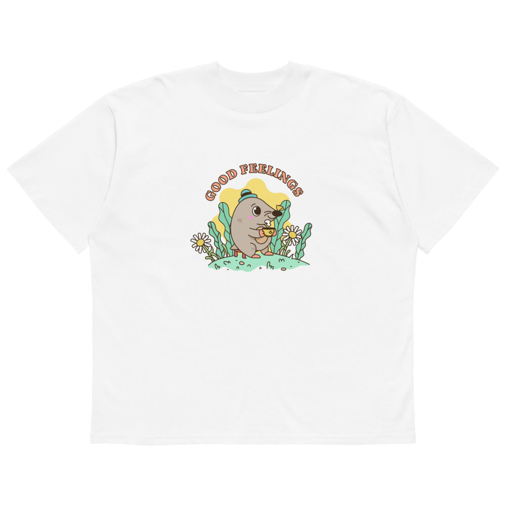 Good feelings | Unisex Organic Oversized High Neck Blaster 2.0 T-Shirt | Stanley/Stella SATU020