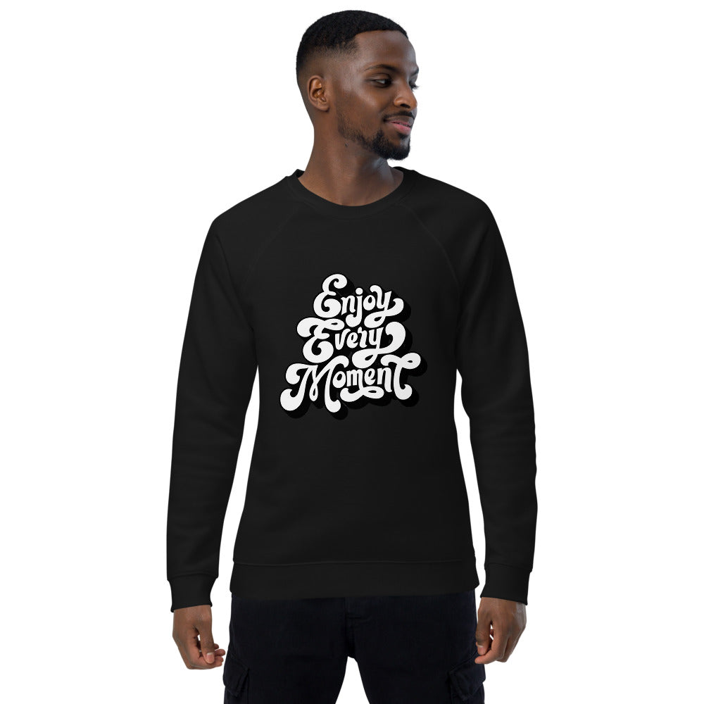 Enjoy every moments white | Unisex Organic Raglan Sweatshirt | SOL'S 03567