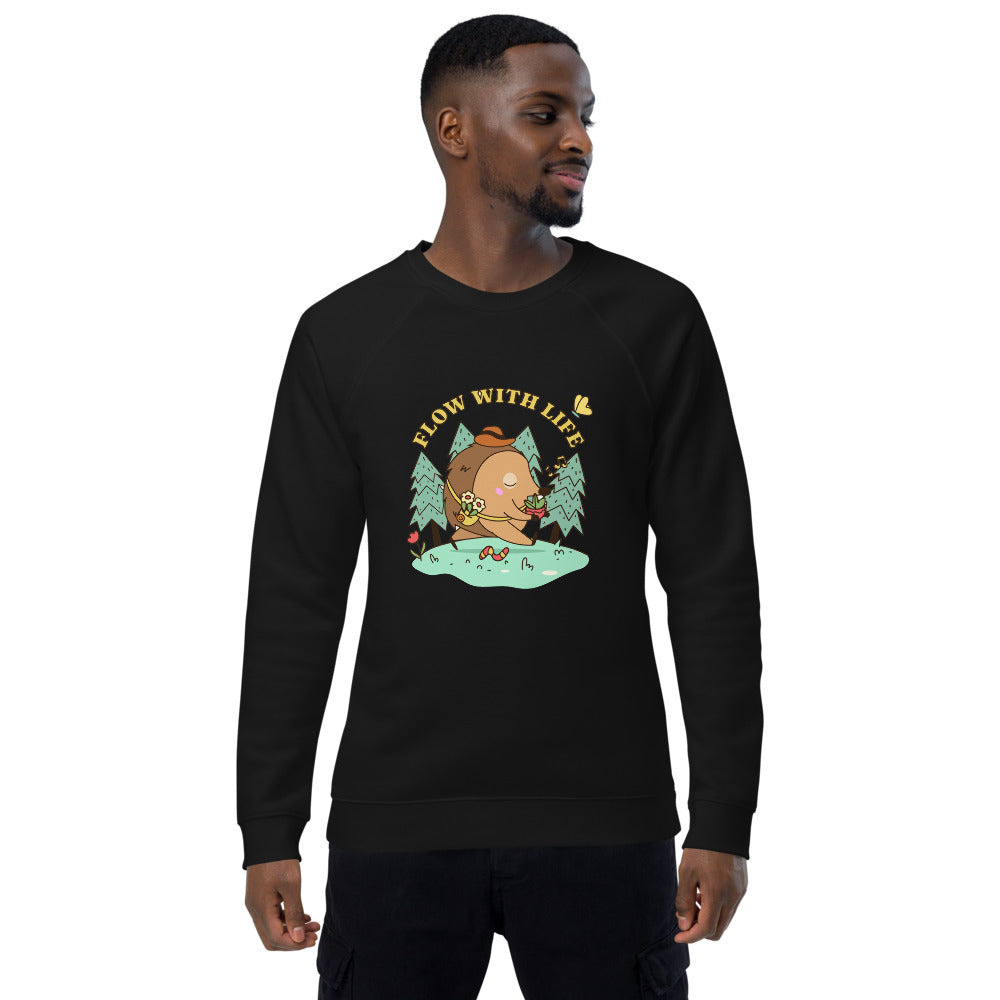 Flow with life | Unisex Organic Raglan Sweatshirt | SOL'S 03567