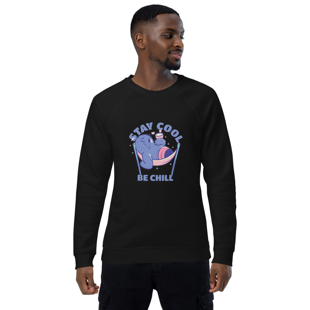 Stay cool be chill | Unisex Organic Raglan Sweatshirt | SOL'S 03567
