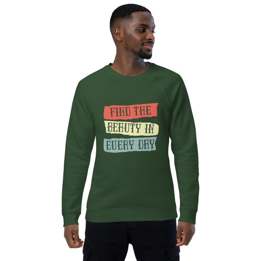Find the beauty in every day | Unisex Organic Raglan Sweatshirt | SOL'S 03567