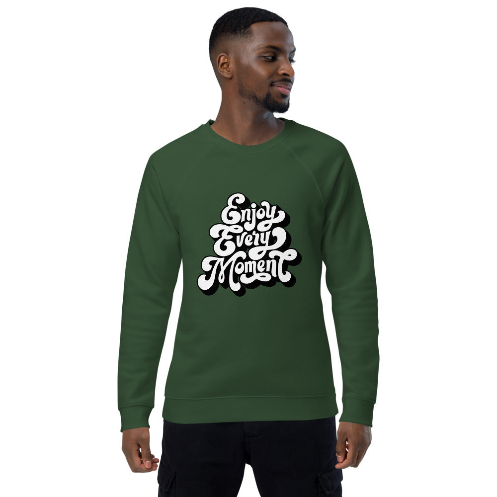 Enjoy every moments white | Unisex Organic Raglan Sweatshirt | SOL'S 03567