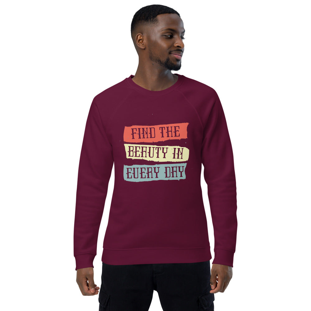 Find the beauty in every day | Unisex Organic Raglan Sweatshirt | SOL'S 03567