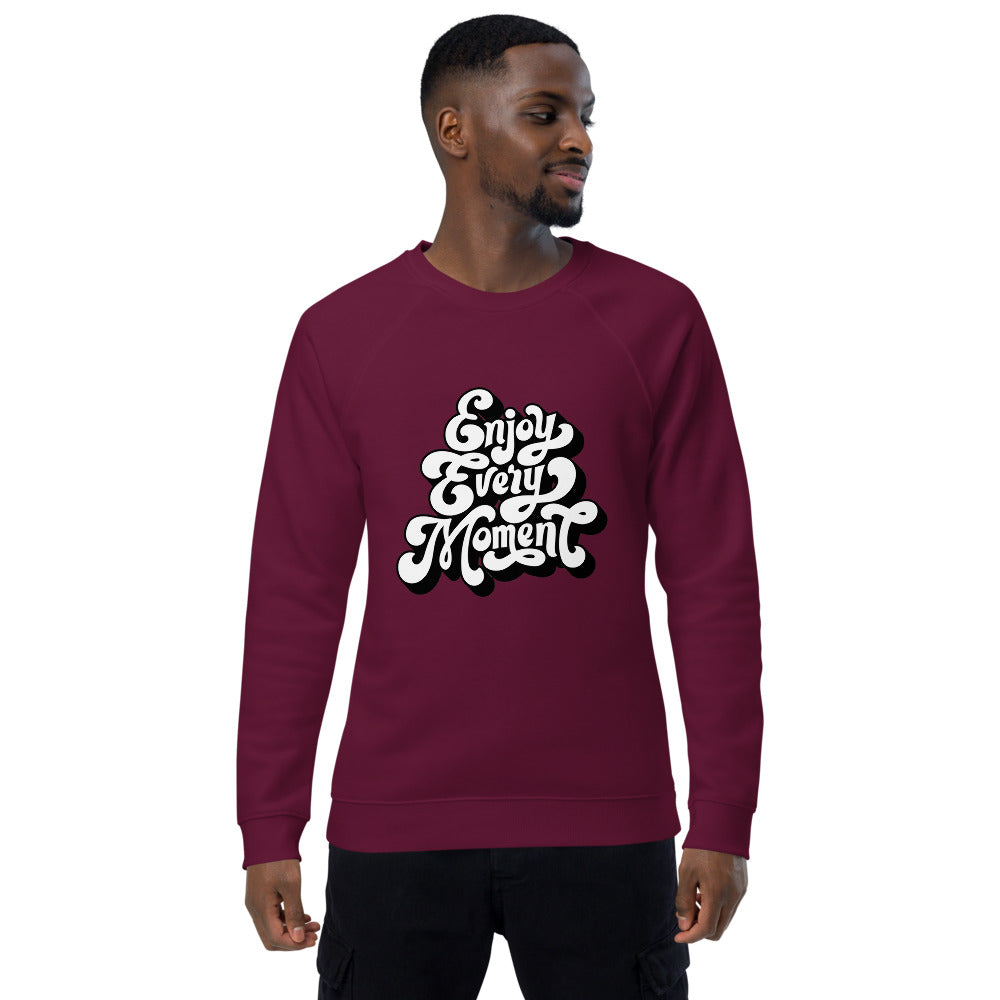 Enjoy every moments white | Unisex Organic Raglan Sweatshirt | SOL'S 03567
