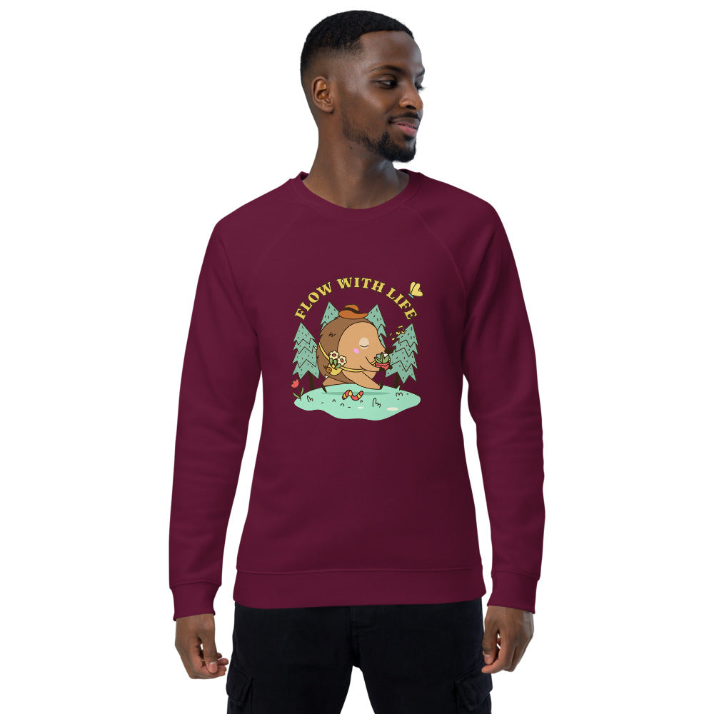 Flow with life | Unisex Organic Raglan Sweatshirt | SOL'S 03567