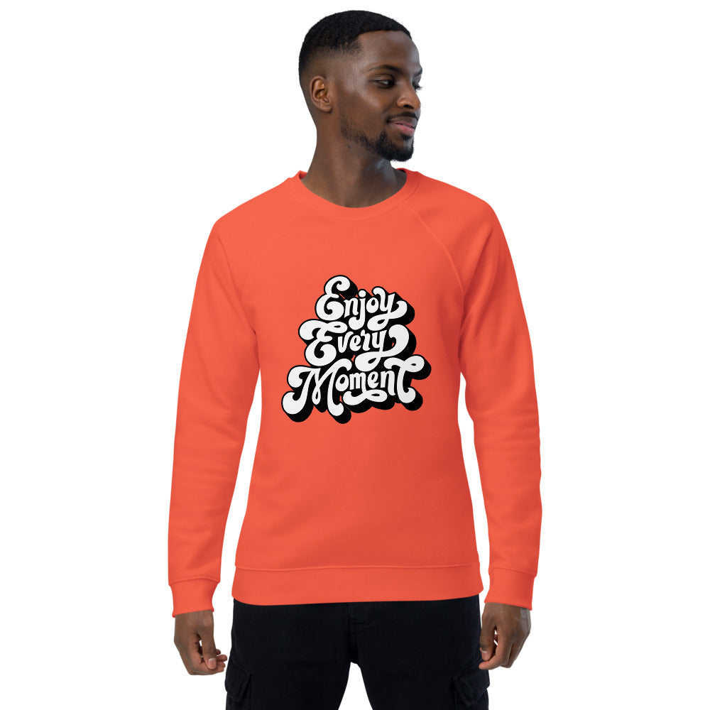 Enjoy every moments white | Unisex Organic Raglan Sweatshirt | SOL'S 03567