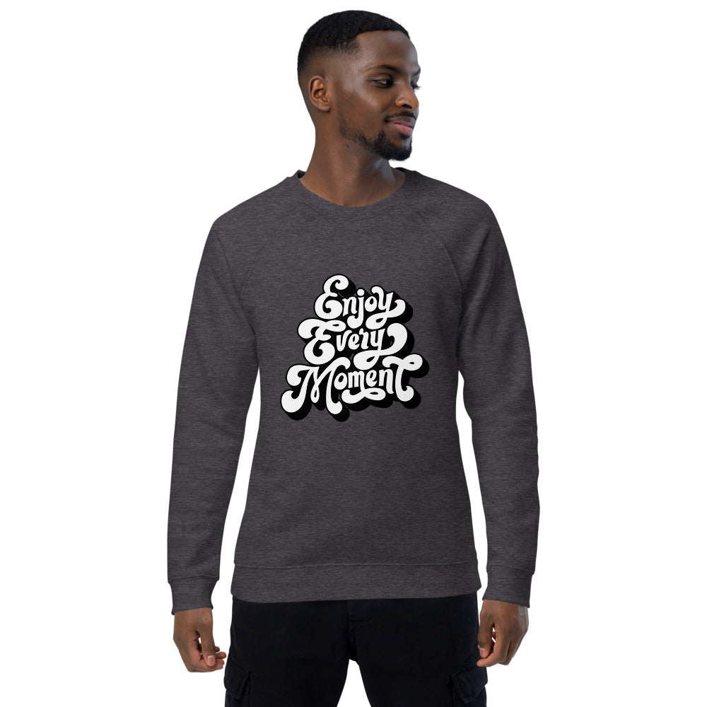 Enjoy every moments white | Unisex Organic Raglan Sweatshirt | SOL'S 03567
