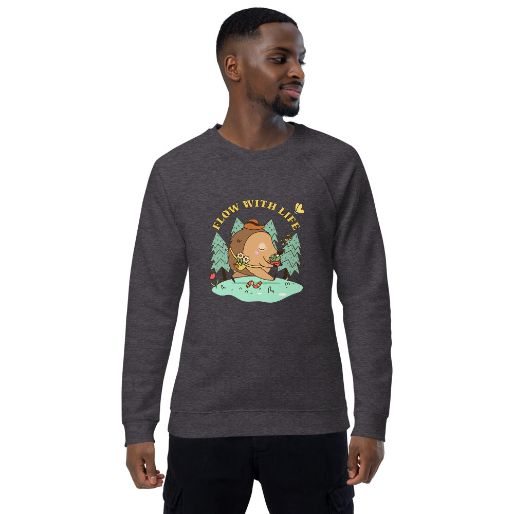 Flow with life | Unisex Organic Raglan Sweatshirt | SOL'S 03567