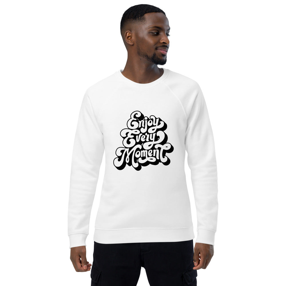 Enjoy every moments white | Unisex Organic Raglan Sweatshirt | SOL'S 03567