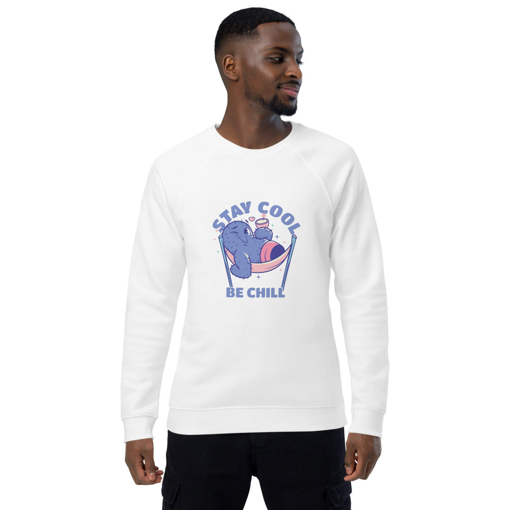 Stay cool be chill | Unisex Organic Raglan Sweatshirt | SOL'S 03567