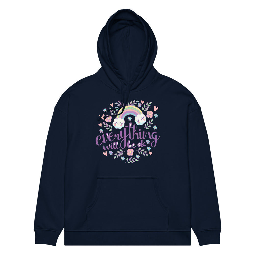Rainbow - Everything will be ok | Unisex Organic Relaxed Slammer 2.0 Hoodie | Stanley/Stella SASU024