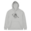 Black & white space travel man | Unisex Organic Relaxed Slammer 2.0 Hoodie | Stanley/Stella SASU024