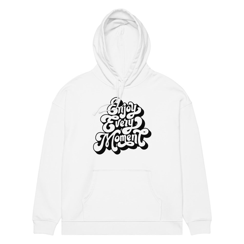 Enjoy every moments white | Unisex Organic Relaxed Slammer 2.0 Hoodie | Stanley/Stella SASU024