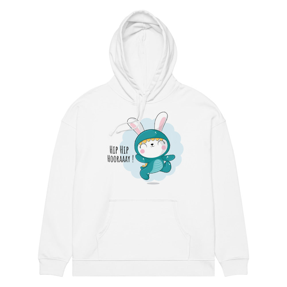 Green rabbit - HIP HIP HOORAAAY | Unisex Organic Relaxed Slammer 2.0 Hoodie | Stanley/Stella SASU024