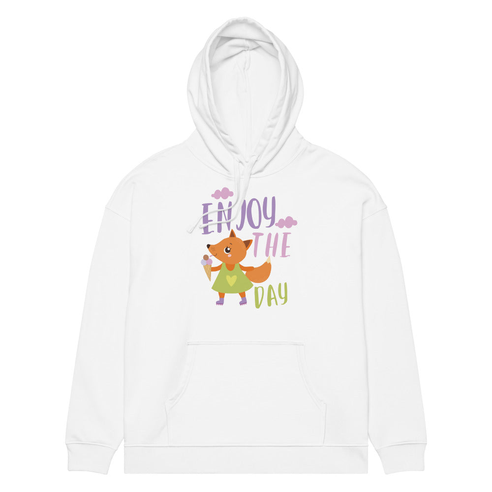 Orange fox - Ẹnoy the day | Unisex Organic Relaxed Slammer 2.0 Hoodie | Stanley/Stella SASU024