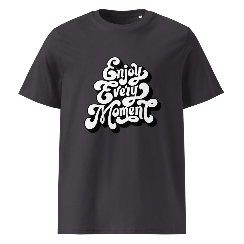 Enjoy every moments white | Unisex Organic Ribbed Neck Creator 2.0 T-Shirt | Stanley/Stella SATU001