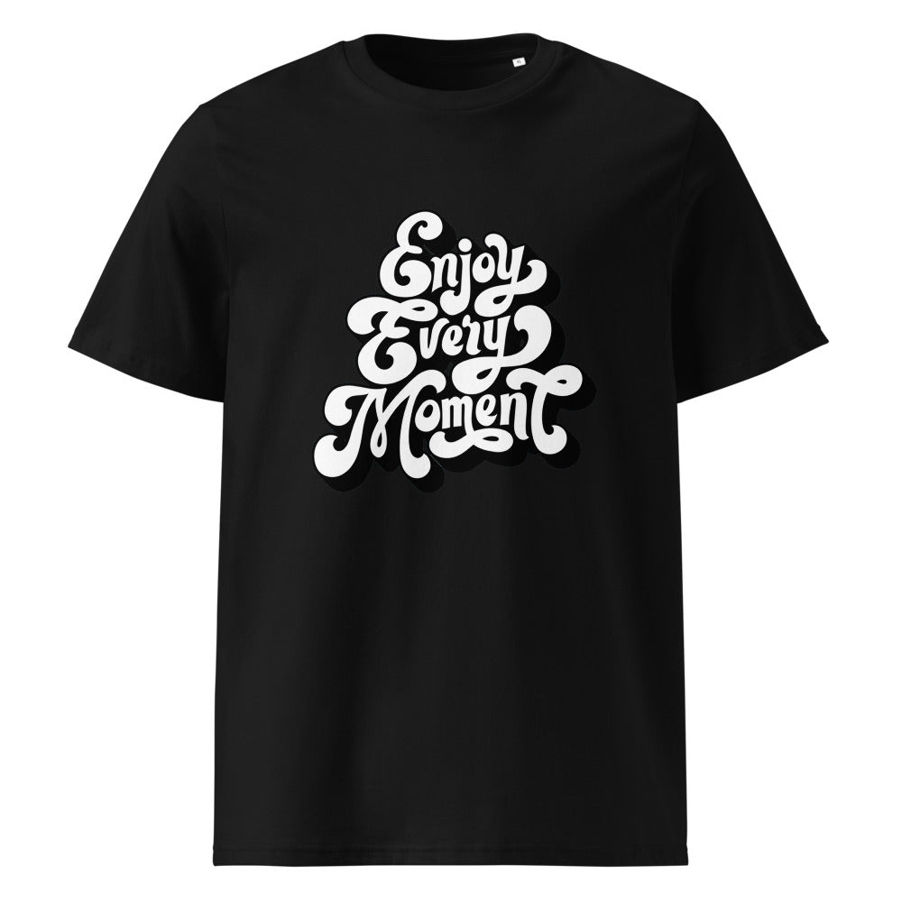 Enjoy every moments white | Unisex Organic Ribbed Neck Creator 2.0 T-Shirt | Stanley/Stella SATU001