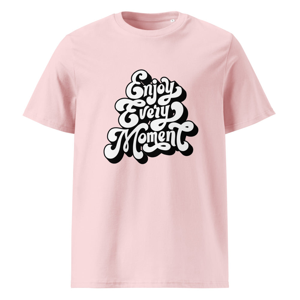 Enjoy every moments white | Unisex Organic Ribbed Neck Creator 2.0 T-Shirt | Stanley/Stella SATU001