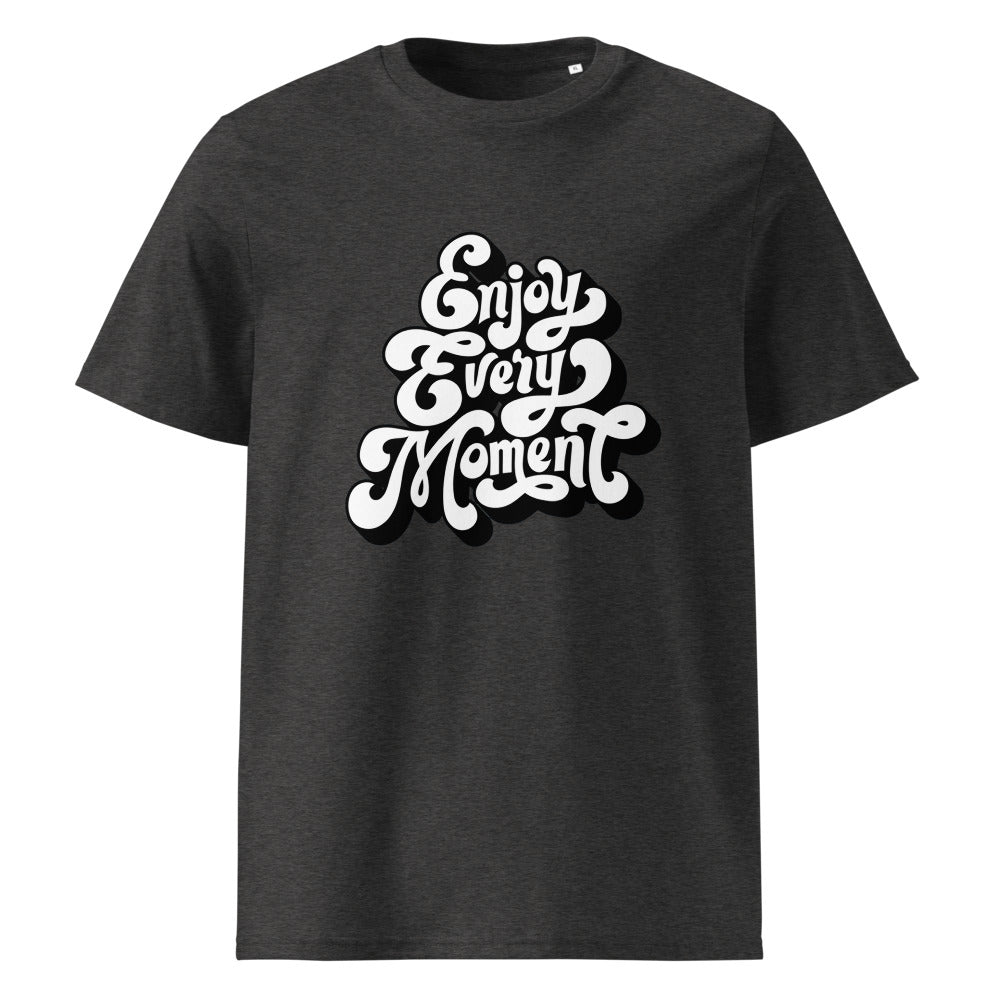 Enjoy every moments white | Unisex Organic Ribbed Neck Creator 2.0 T-Shirt | Stanley/Stella SATU001