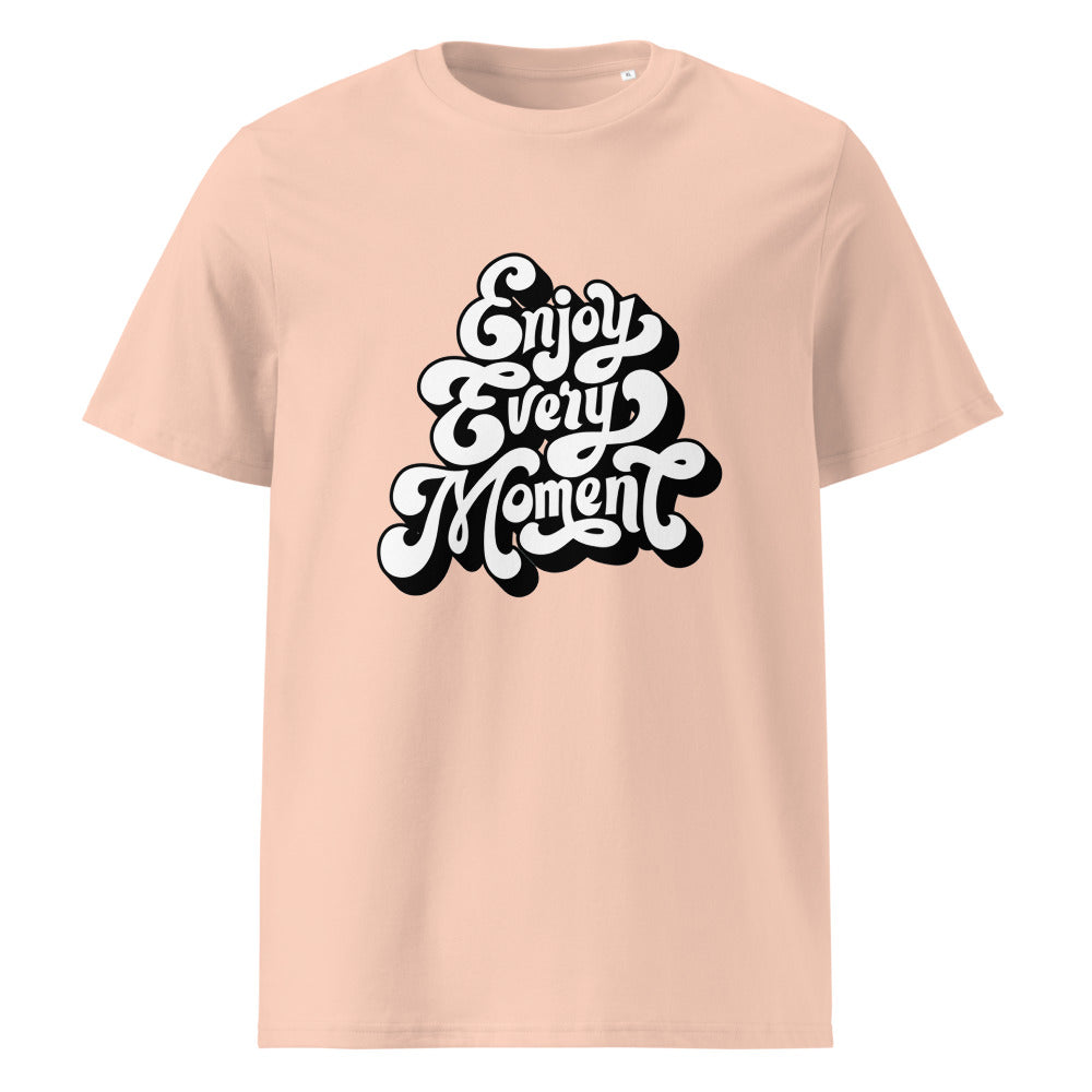 Enjoy every moments white | Unisex Organic Ribbed Neck Creator 2.0 T-Shirt | Stanley/Stella SATU001