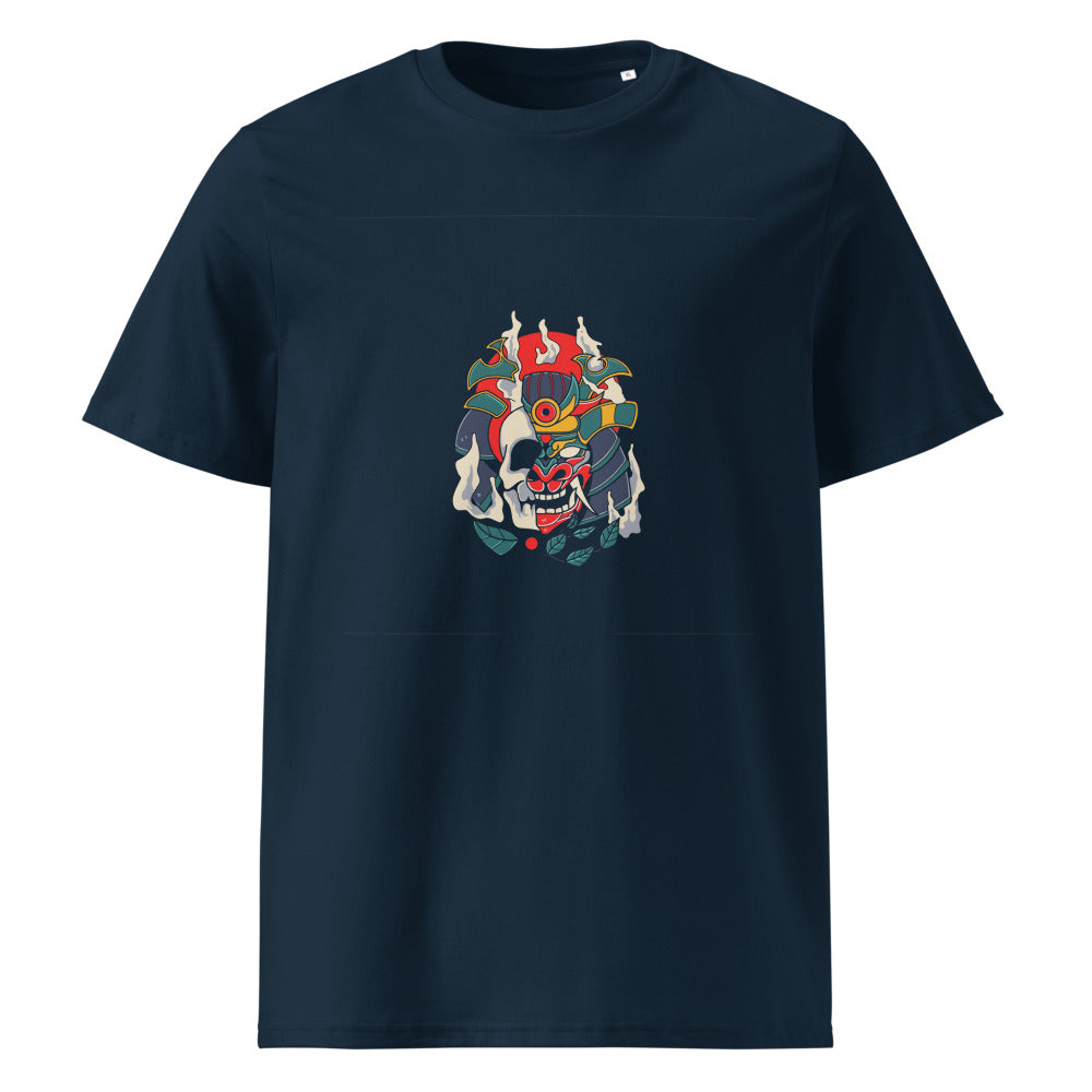 Samurai skull | Unisex Organic Ribbed Neck Creator 2.0 T-Shirt | Stanley/Stella SATU001