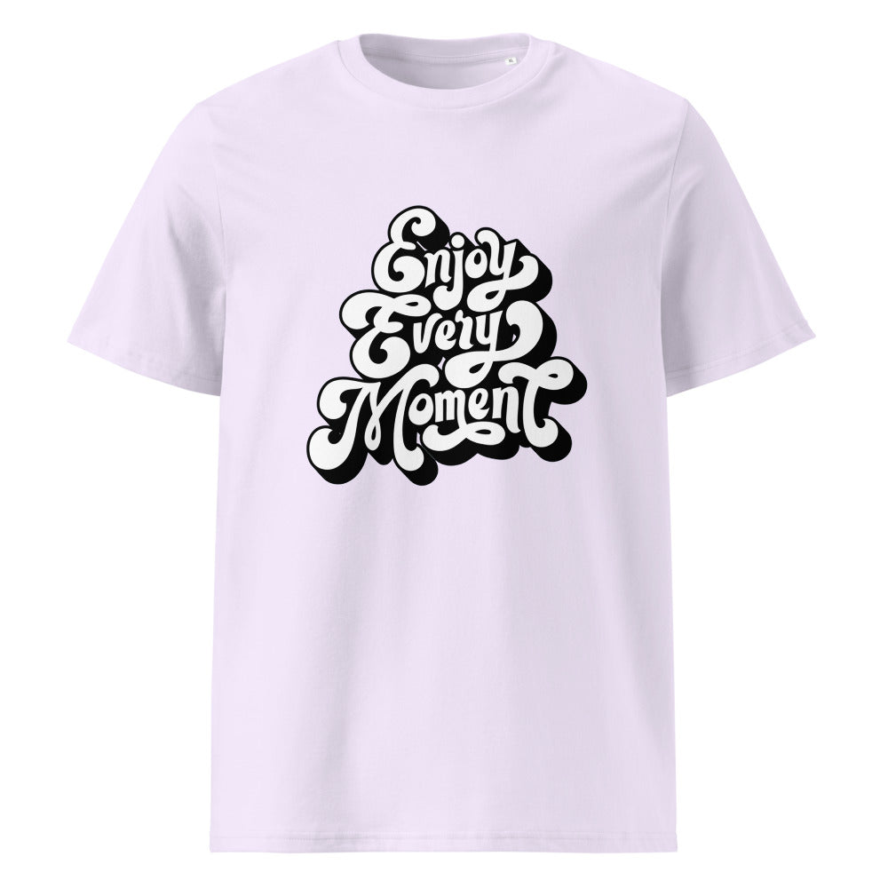 Enjoy every moments white | Unisex Organic Ribbed Neck Creator 2.0 T-Shirt | Stanley/Stella SATU001