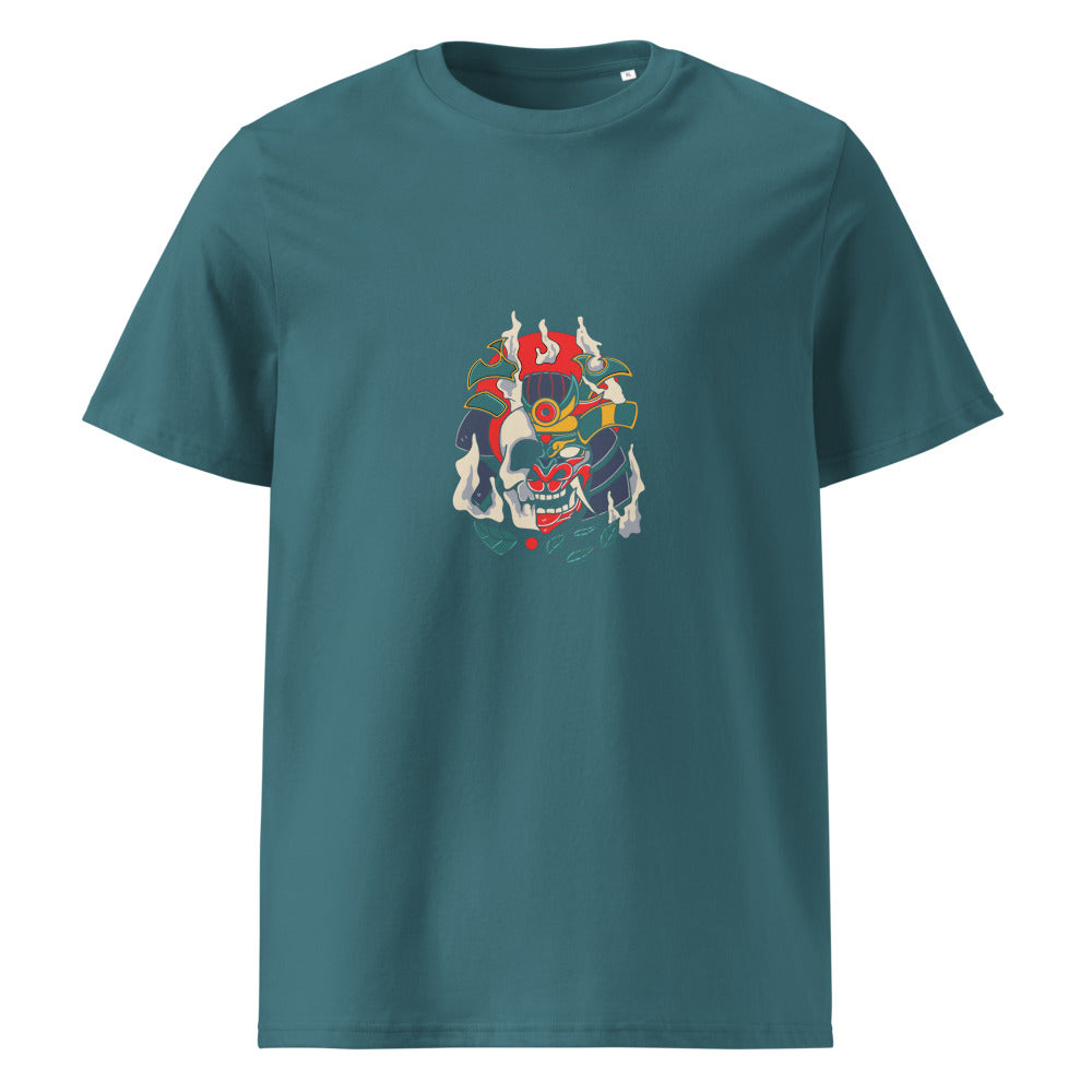 Samurai skull | Unisex Organic Ribbed Neck Creator 2.0 T-Shirt | Stanley/Stella SATU001