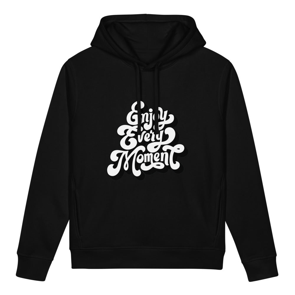Enjoy every moments white | Unisex Organic Side Pocket Sounder Hoodie | Stanley/Stella SASU012