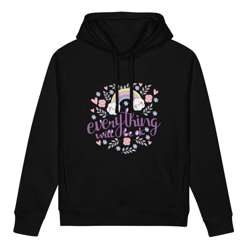 Rainbow - Everything will be ok | Unisex Organic Side Pocket Sounder Hoodie | Stanley/Stella SASU012