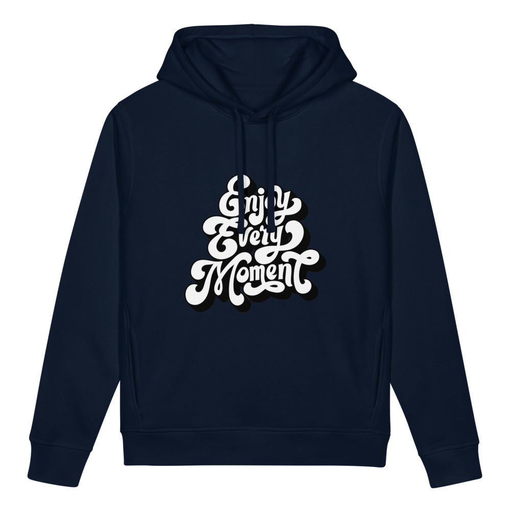 Enjoy every moments white | Unisex Organic Side Pocket Sounder Hoodie | Stanley/Stella SASU012