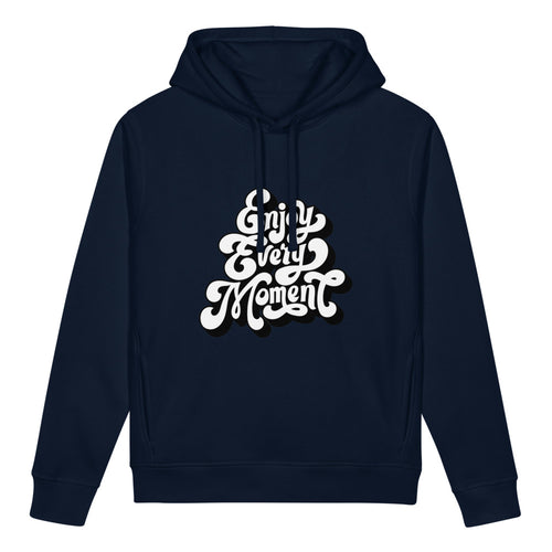 Enjoy every moments white | Unisex Organic Side Pocket Sounder Hoodie | Stanley/Stella SASU012