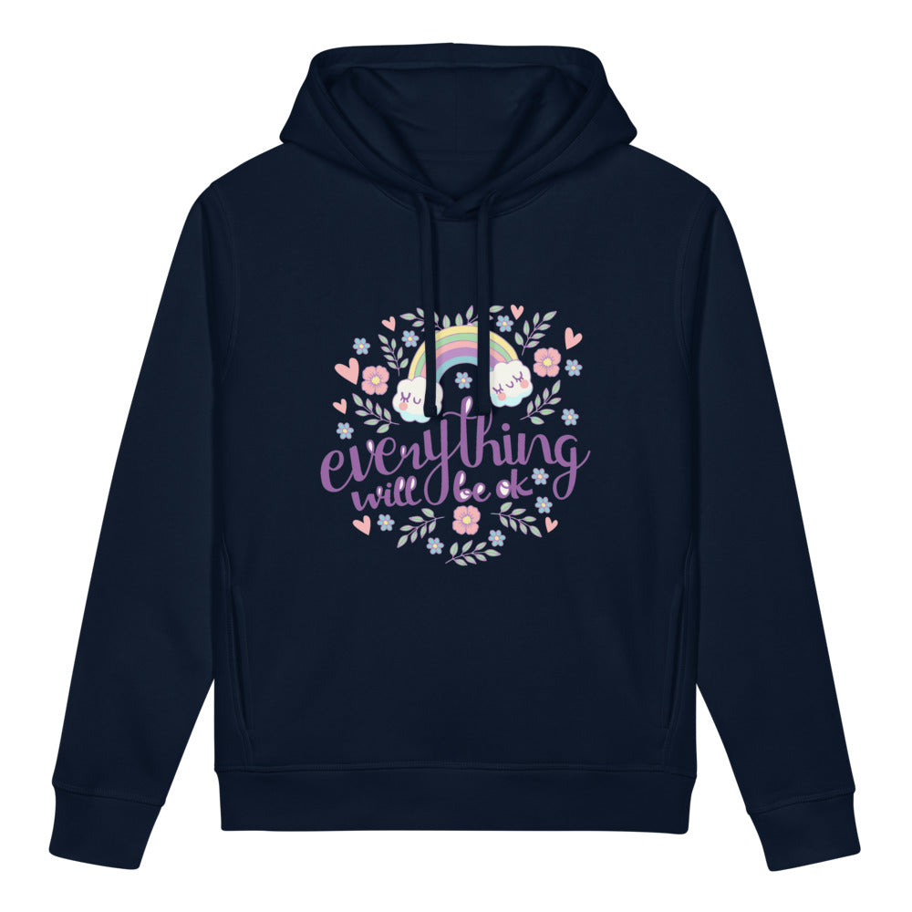 Rainbow - Everything will be ok | Unisex Organic Side Pocket Sounder Hoodie | Stanley/Stella SASU012
