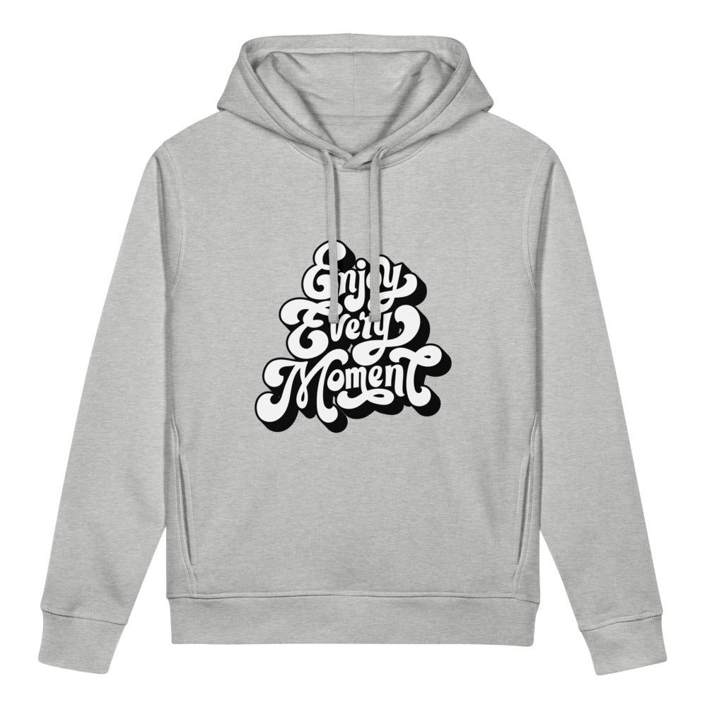 Enjoy every moments white | Unisex Organic Side Pocket Sounder Hoodie | Stanley/Stella SASU012