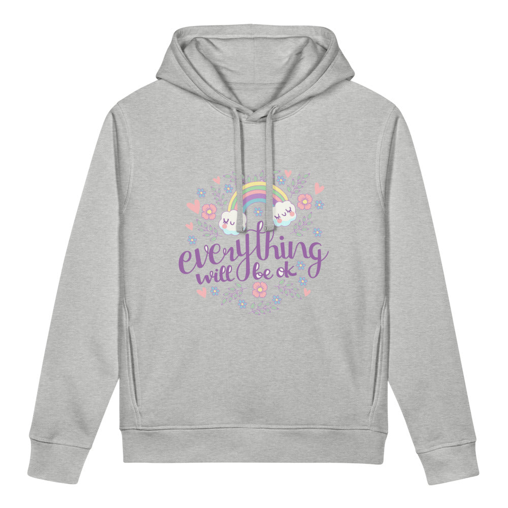 Rainbow - Everything will be ok | Unisex Organic Side Pocket Sounder Hoodie | Stanley/Stella SASU012