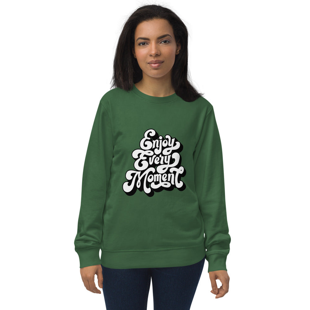 Enjoy every moments white | Unisex Organic Sweatshirt | SOL'S 03574