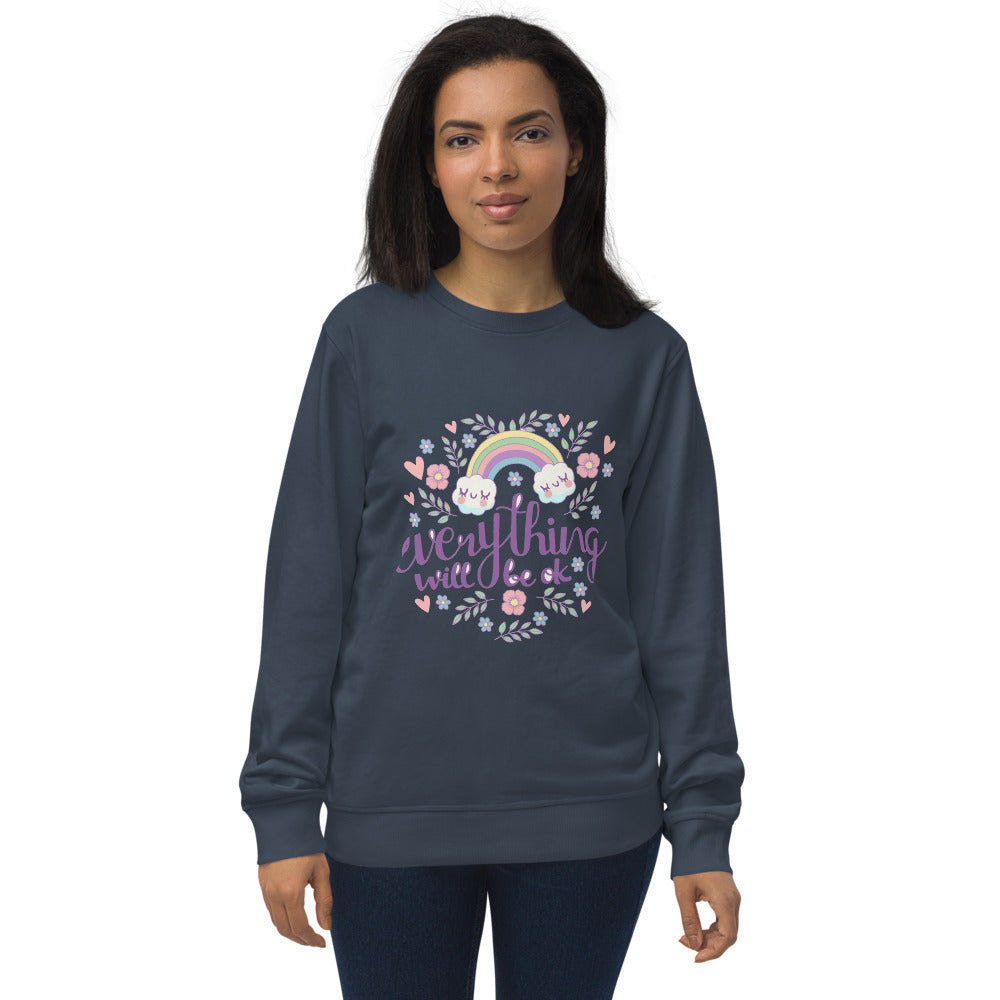 Rainbow - Everything will be ok | Unisex Organic Sweatshirt | SOL'S 03574