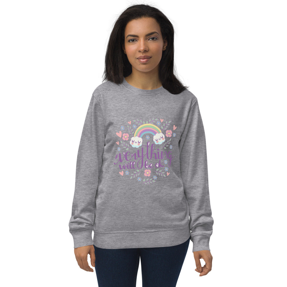 Rainbow - Everything will be ok | Unisex Organic Sweatshirt | SOL'S 03574